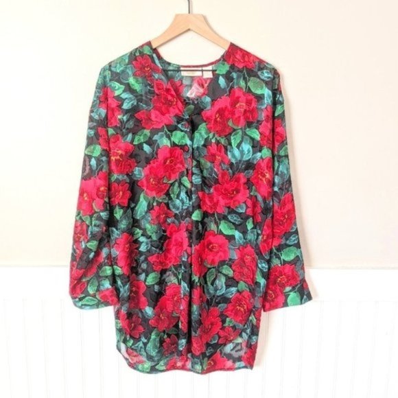 Victoria's Secret Floral Night Shirt M NWT - Picture 1 of 5